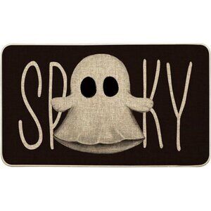 Black Ghost Spooky Halloween Doormat, Home Decor Low-Profile Switch Rug Door